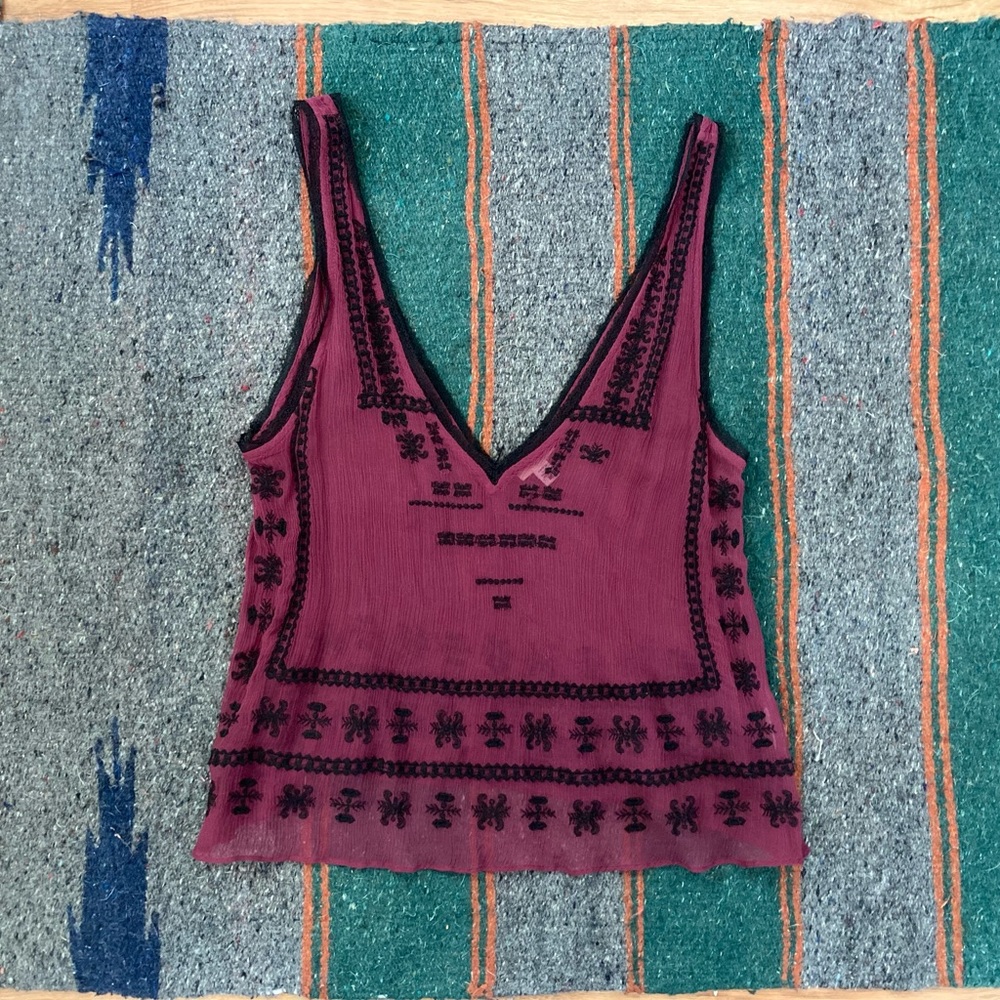 Ecoté Sheer Cropped Cami